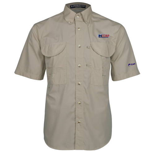 Khaki Fishing Shirt Performance Short Sleeve-Incorp