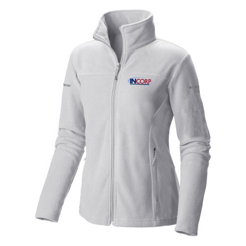 Columbia Womens Full Zip White Fleece Jacket-Incorp