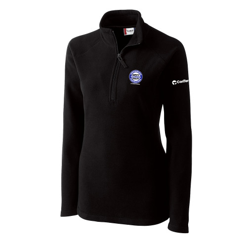 C&B Womens Black Clique Summit Performance Fleece Half Zip-Performance Insulation Contractors