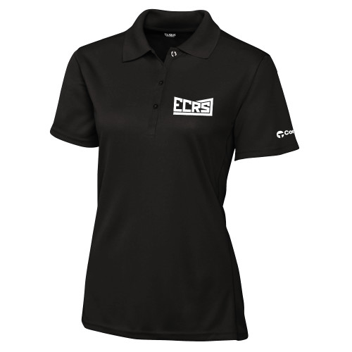 C&B Womens Black Clique Ice Pique Polo-ECRS