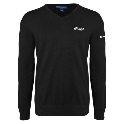 Black VNeck Sweater-Incorp