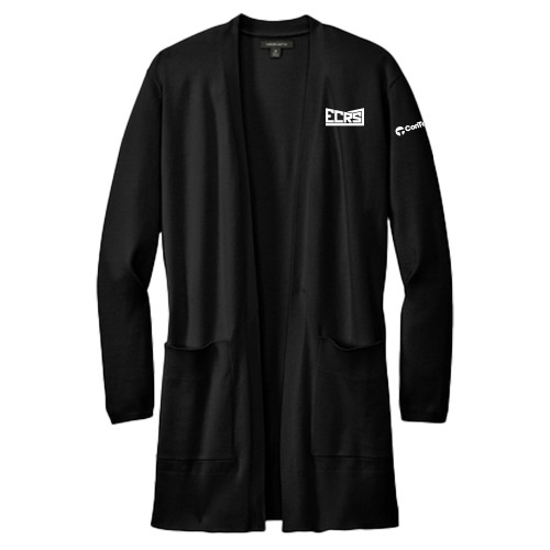 Mercer + Mettle Womens Black Open Front Cardigan Sweater-ECRS