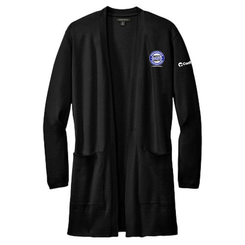 Mercer + Mettle Womens Black Open Front Cardigan Sweater-Performance Insulation Contractors