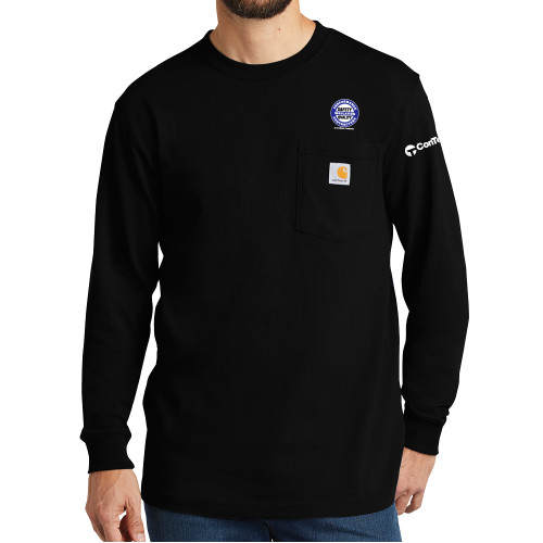 Carhartt Workwear Black Long Sleeve Pocket T Shirt-Performance Insulation Contractors