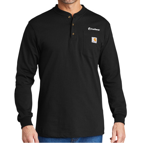 Carhartt Black Long Sleeve Henley Shirt-ConTeras Industrial Group