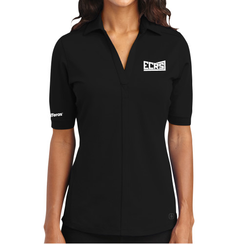 OGIO Womens Black Metro Polo-ECRS