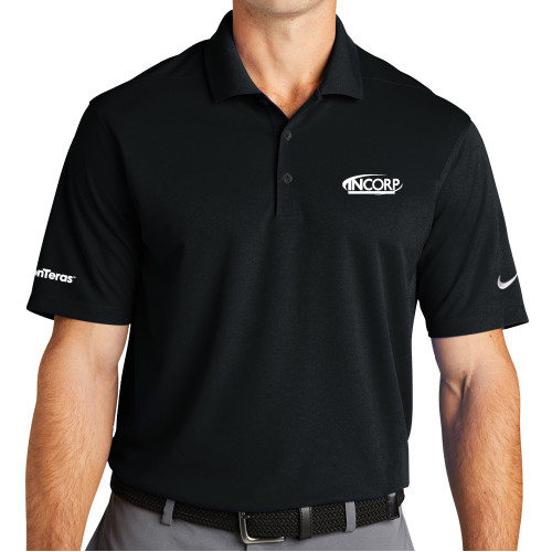 Nike Black Dri Fit Micro Pique 2.0 Polo-Incorp