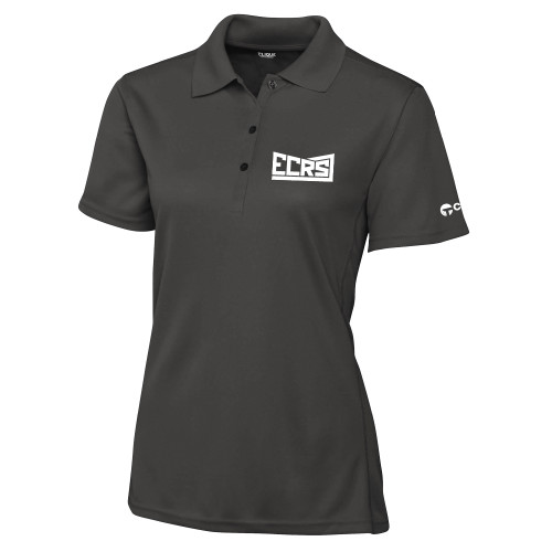 C&B Womens Dark Grey Clique Ice Pique Polo-ECRS