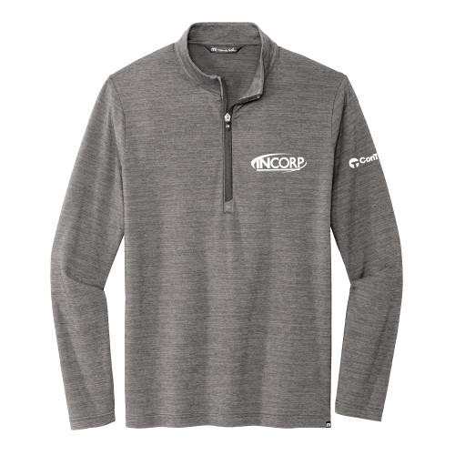 TravisMathew Grey Crestview 1/4 Zip Pullover-Incorp