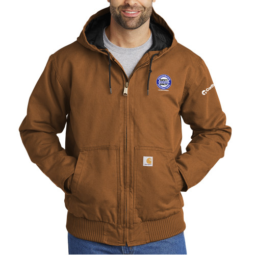 Carhartt Brown Washed Duck Active Jacket-Performance Insulation Contractors