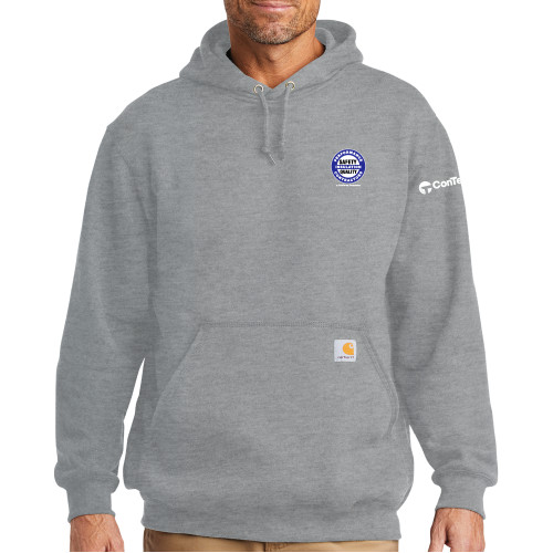 Carhartt Heather Grey Midweight Hoodie-Performance Insulation Contractors