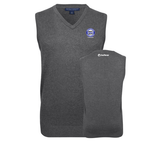 Charcoal VNeck Sweater Vest-Performance Insulation Contractors