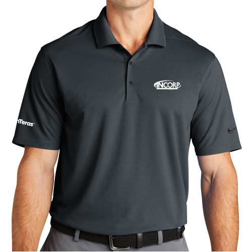 Nike Charcoal Dri Fit Micro Pique 2.0 Polo-Incorp