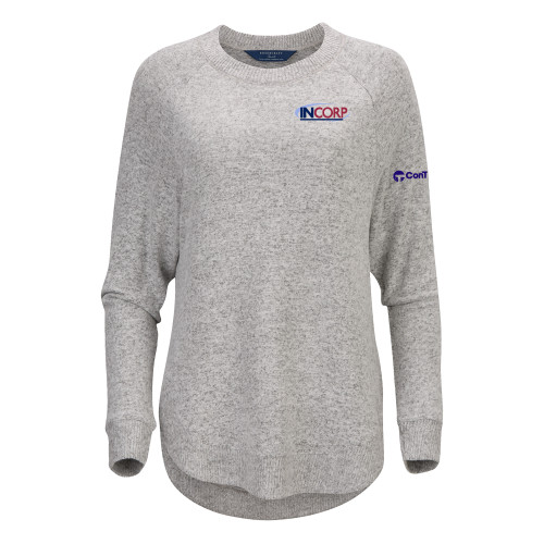 Boxercraft Womens Oxford Grey Heather Cuddle Oversized Crew-Incorp