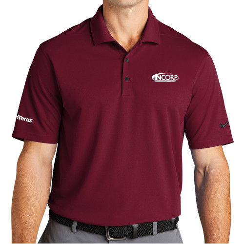 Nike Cardinal Dri Fit Micro Pique 2.0 Polo-Incorp