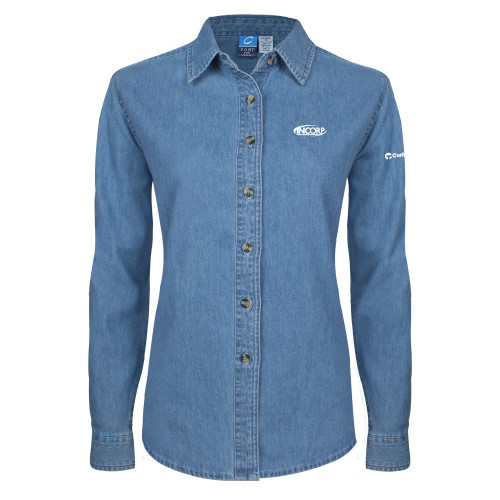 Womens Denim Long Sleeve Shirt-Incorp
