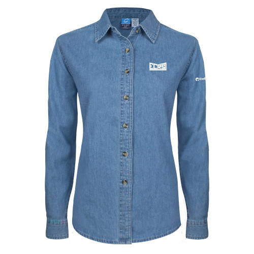 Womens Denim Long Sleeve Shirt-ECRS