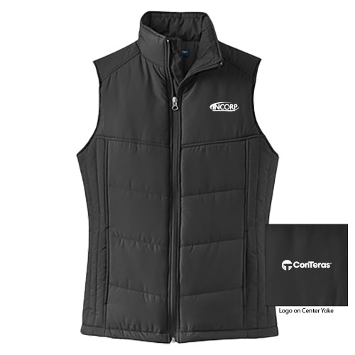 Womens Black Puffer Vest-Incorp