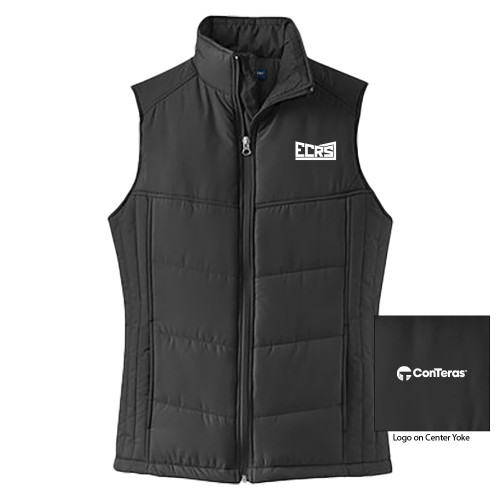 Womens Black Puffer Vest-ECRS