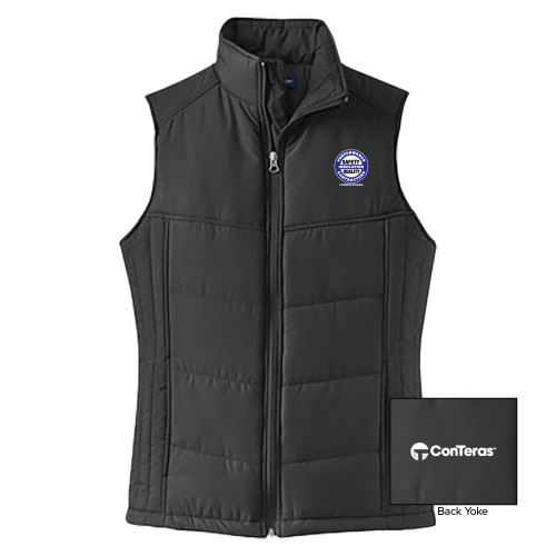 Womens Black Puffer Vest-Performance Insulation Contractors