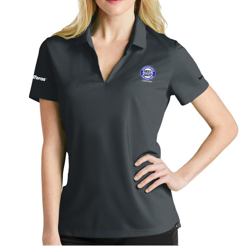 Nike Womens Charcoal Dri Fit Micro Pique Polo-Performance Insulation Contractors