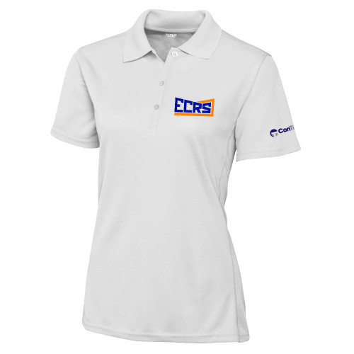 C&B Womens White Clique Ice Pique Polo-ECRS