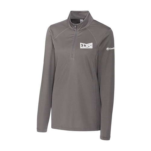 C&B Womens Titan Grey Clique Ice Pique Half Zip-ECRS