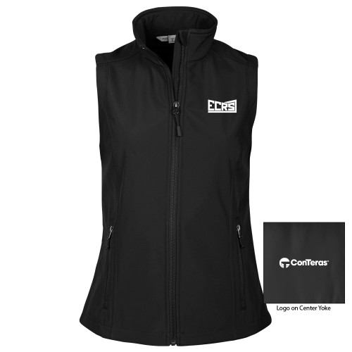 Womens Black Core Softshell Vest-ECRS