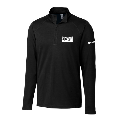 C&B Black Clique Ice Pique Half Zip-ECRS