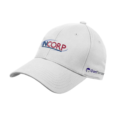 White Structured Adjustable Pro Style Hat-Incorp ConTeras CoBrand