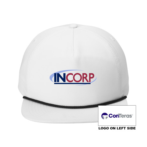 Retro White/Black Rope Cap-Incorp ConTeras CoBrand