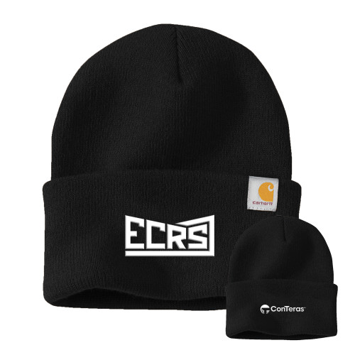 Carhartt Black Knit Beanie w/Cuff-ECRS ConTeras CoBrand