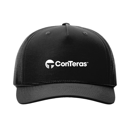 Richardson 355 Black Laser Performance Rope Cap-ConTeras Industrial Group