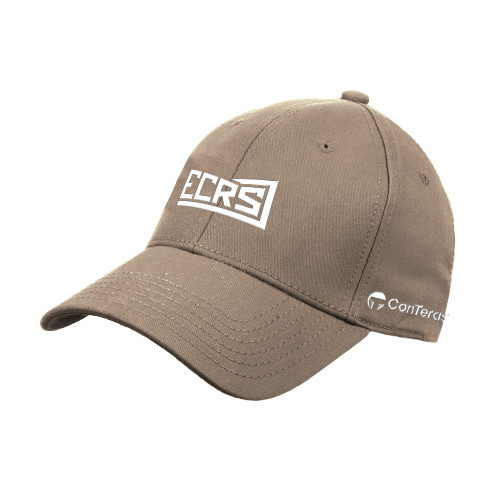 Khaki Structured Adjustable Pro Style Hat-ECRS ConTeras CoBrand