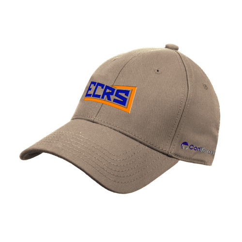 Khaki Structured Adjustable Pro Style Hat-ECRS ConTeras CoBrand
