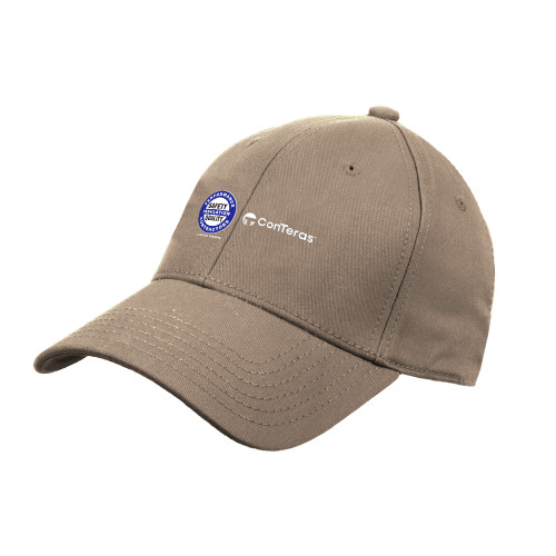 Khaki Structured Adjustable Pro Style Hat-Performance Insulation Contractors ConTeras CoBrand