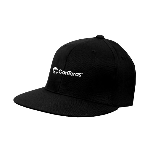 Black Flat Bill Snapback Hat-ConTeras Industrial Group