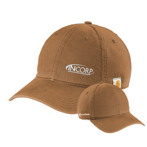 Carhartt Brown Cotton Adjustable Canvas Hat-Incorp ConTeras CoBrand
