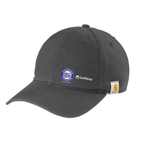 Carhartt Charcoal Cotton Adjustable Canvas Hat-Performance Insulation Contractors ConTeras CoBrand