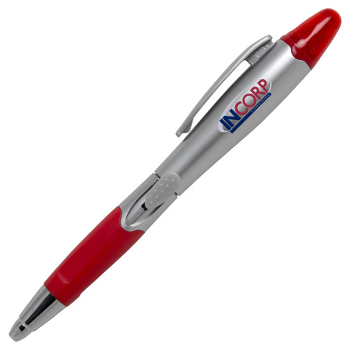 Silver/Red Blossom Pen/Highlighter-Incorp