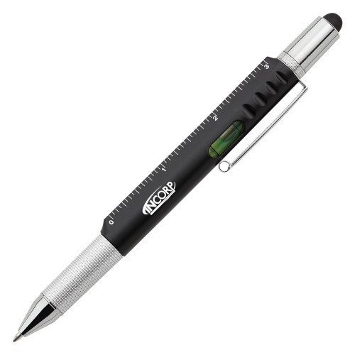6 in 1 Black Ballpoint Pen-Incorp