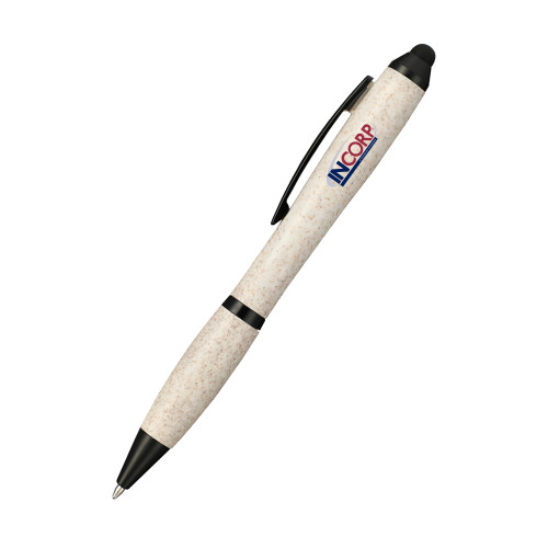 Nash Wheat Straw Ballpoint Beige Stylus Pen-Incorp