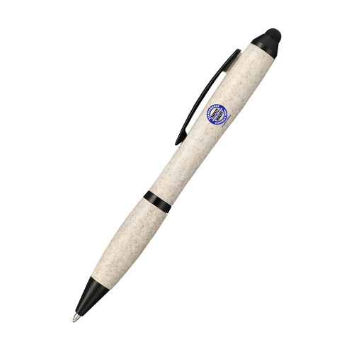 Nash Wheat Straw Ballpoint Beige Stylus Pen-Performance Insulation Contractors