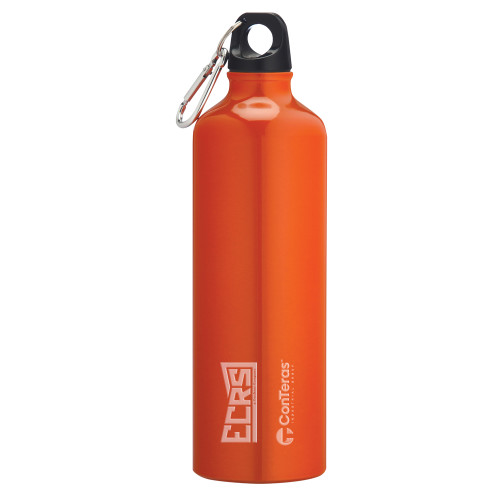 Venture Aluminum Orange Bike Bottle 26oz-ECRS ConTeras Cobrand Engraved