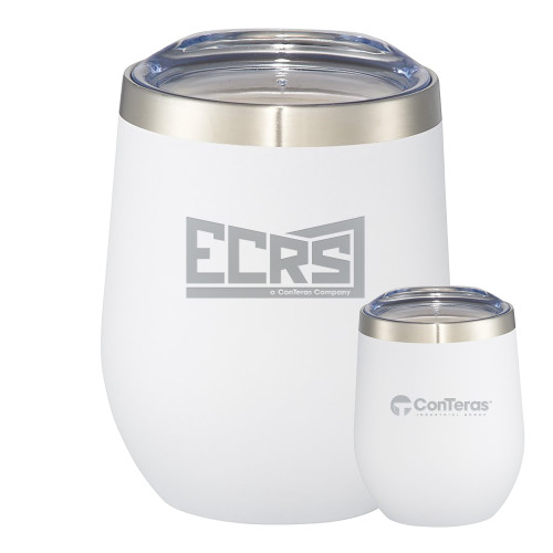 Corzo Vacuum Insulated White Cup 12oz-ECRS Engraved