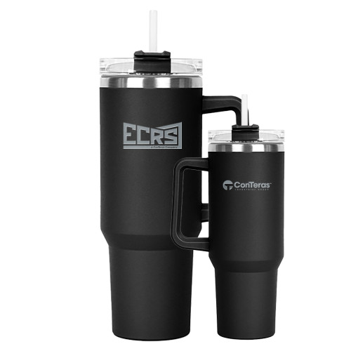 Hippo Black Mug & Straw Lid with Twist Closure 40 oz-ECRS Engraved