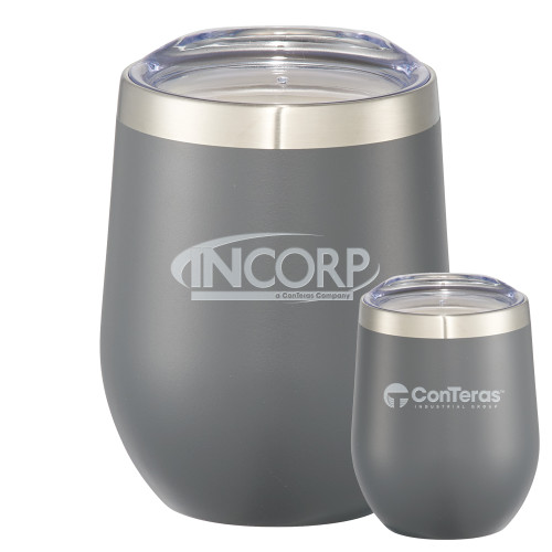 Corzo Vacuum Insulated Charcoal Cup 12oz-Incorp Engraved