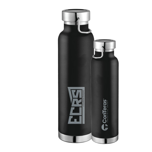 Thor Copper Vacuum Insulated Black Bottle 22oz-ECRS Engraved