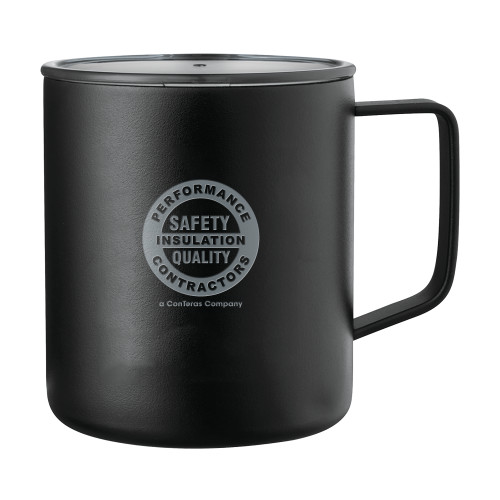 Rover Camp Vacuum Insulated Black Mug 14oz-Performance Insulation Contractors Engraved
