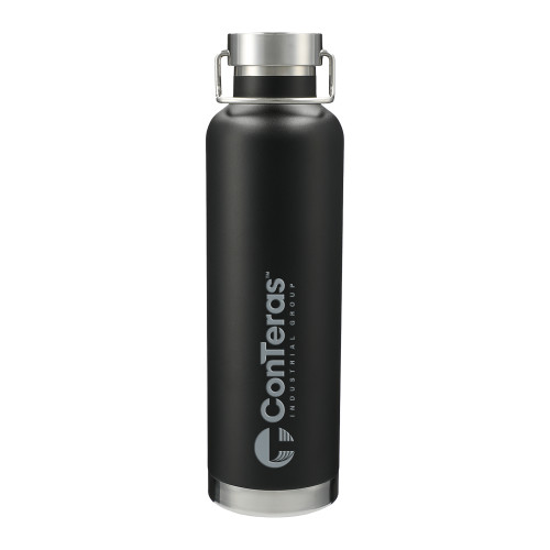 Thor Copper Vacuum Insulated Black Bottle 32oz-ConTeras Industrial Group Engraved